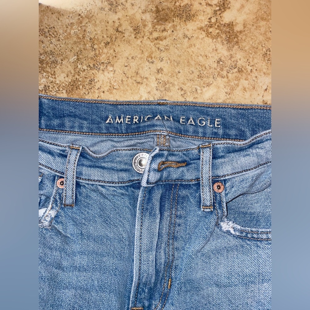 American Eagle high rise distressed 90’s bootcut denim women’s jeans - Picture 6 of 10